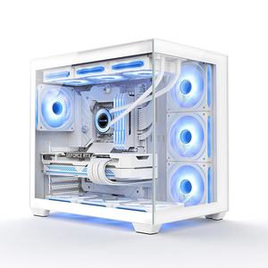 Boîtier PC ATX Full View avec double verre trempé, supportant 10 ventilateurs, refroidissement liquide 360 et carte graphique série 50 - Product Image 3