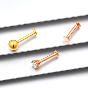 Piercing Stories - Anillo Labret de Oro Sólido de 18K con Rosca Interna, Joyería para Piercing - Product Image 3