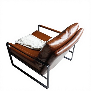 <span class=keywords><strong>Fauteuil</strong></span> en <span class=keywords><strong>cuir</strong></span> PU de style moderne avec structure en acier, modulaire, pour la maison, le bureau, le salon, la détente, meubles pour hôtels, garantie de 2 ans - Product Image 3