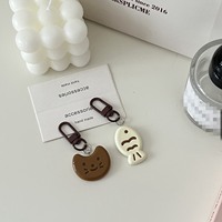 Mengda lindo gato y pez creativo regalo personalizado llavero mochila colgante pareja Internet celebridad colgante estudiante joyería