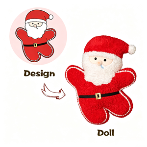 Poupée en peluche personnalisée pour les fêtes de Noël, ODM OEM, personnage de Noël, Père Noël, mascotte, jouet, décoration saisonnière, collection de cadeaux - Product Image 1