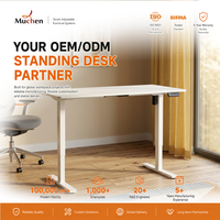 Bureau debout manuel réglable en hauteur MUCHEN économique, moteur simple, capacité de charge 70 kg, garantie 2 ans, nouveau modèle, maison/bureau