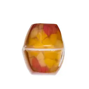 Fruit en tasse de marque countryree au sirop clair, fruit mélangé poire jaune pêche