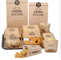 Boîte à hamburger jetable personnalisable en carton ondulé avec revêtement simple face pour l'emballage alimentaire à emporter