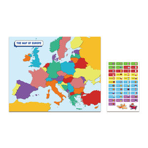 Tableau blanc interactif effaçable à sec réutilisable, carte du monde, affiche amovible, taille personnalisée, autocollant mural d'enseignement de <span class=keywords><strong>la</strong></span> géographie pour enfants - Product Image 4