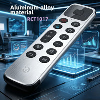 RCT1017 Control Remoto Multifunción para Cine en Casa/Barra de Sonido, Aleación de Aluminio, OEM ODM, Personalizado, con Código Fijo IR/BLE/RF, Alcance de 20m