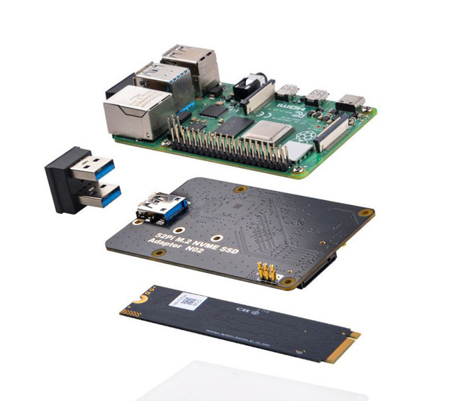 Raspberry Pi 4B M.2 NVME SSD Adapter Board for Raspberry Pi 4 Model B Expansion