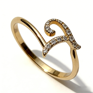 CUSTOM SILVER 10K/14K <b>GOLD</b> PLATED SOLID <b>GOLD</b> LAB GROWN DIAMOND ZICON ENGAGEMENT CLUSTER <b>RING</b> UNISEX CUTE ANNIVERSARY ALPHABET - Product Image 4