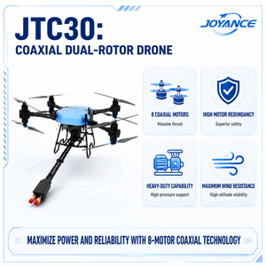 Drone de nettoyage de vitres à double rotor coaxial haute pression JTC30, équipement UAV pour le nettoyage des murs extérieurs des immeubles de grande hauteur - Product Image 2
