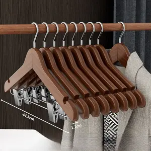 Porte-manteau en bois massif personnalisé magasin de vêtements d'hôtel présentoir de vêtements hommes femmes antidérapant pantalon <span class=keywords><strong>angers</strong></span> vente en gros - Product Image 4