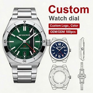 Fabricante de relojes de buceo automáticos de marca privada, reloj mecánico personalizado de acero inoxidable, reloj de diseño para hombre. - Product Image 1
