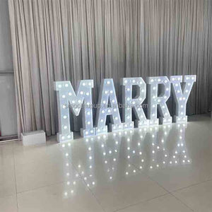 Letras Gigantes 3D MARRY ME con Luces LED, Letrero Luminoso para Propuesta de Matrimonio, Decoración de Fiesta de Compromiso - Product Image 4