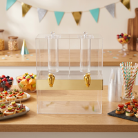 Distributeur de boissons en acrylique transparent, distributeur de boissons de qualité alimentaire respectueux de l'environnement, grande capacité de 6 L avec robinet