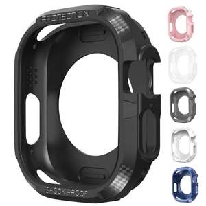 Precio de fábrica Correa <span class=keywords><strong>Applewatch</strong></span> Ultra 49mm funda de reloj para Apple Watch funda de fibra de carbono TPU funda protectora para reloj inteligente - Product Image 1