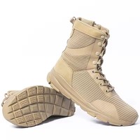 Bottes tactiques pour hommes, lacées, en nylon, pour la randonnée dans le désert, l'aventure en plein air, l'escalade, l'alpinisme hivernal, imperméables
