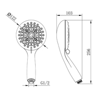Douche à main 2025 Rainshower de haute qualité, 5+1 fonctions, sortie unique, économie d'eau, chromée, haute pression, design moderne