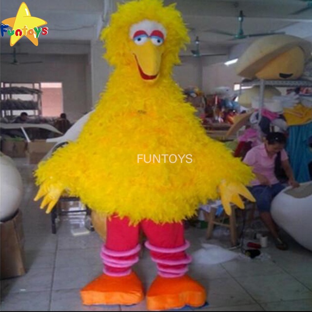 Funtoys الأصفر ريشة الإسفنج الجسم الكبار كبير الطيور التميمة للبالغين