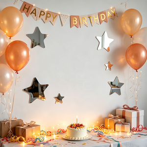 PET Star Shape Self Adhesive <b>Mirror</b> Sticker Shatterproof <b>Acrylic</b> Alternative Wall Decor for Birthday Party Craft DIY - Product Image 3