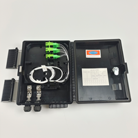 Boîtier de distribution de fibre optique FTTH extérieur 8 cœurs avec répartiteur PLC, en ABS, IP65, pour montage mural ou sur poteau, avec adaptateur SC pour réseau FTTx