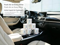Désodorisant Liquide Initial pour Voiture à Évaporation Naturelle - 6 Parfums, Élimination des Odeurs, Longue Durée, Garantie 6 Mois