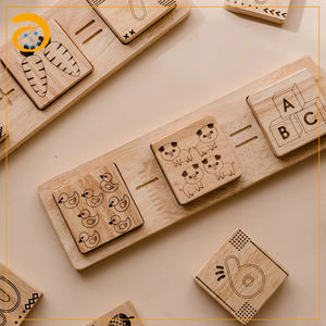 มาใหม่ไม้ปริศนาสัตว์ Montessori ของเล่นรูปร่างตรงกับของเล่นพัฒนาการศึกษาเกมของเล่นที่กำหนดเองการออกแบบ OEM - Product Image 3