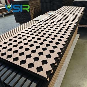 Panneaux acoustiques muraux en bois Akupanel, en bois lamellé, insonorisés, incurvés - Product Image 2