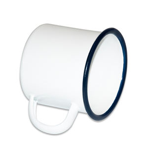 Taza de esmalte de sublimación en blanco Sunmeta - Product Image 4