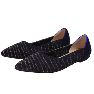 Nuove Ballerine <span class=keywords><strong>da</strong></span> <span class=keywords><strong>Donna</strong></span> in Maglia, Scarpe Basse Eleganti e Comode, Flessibili e Traspiranti, Casual Classiche per Lavoro e Ufficio, con Punta Affusolata - Product Image 3