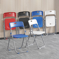 Silla Plegable Simple Multiusos, Silla Plegable Metálica Portátil para Reuniones o Actividades en Interiores