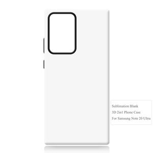 Coque de téléphone vierge par sublimation 3D 2in1 housse de téléphone DIY TPU Plus coques de téléphone PC pour impression de film pour Sam Sung Note 20 Ultra Series - Product Image 2