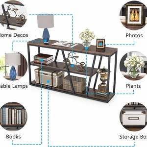 Table <span class=keywords><strong>d</strong></span>'entrée en bois classique or unique à prix bon marché Table <span class=keywords><strong>console</strong></span> <span class=keywords><strong>d</strong></span>'entrée de luxe en métal fer style chinois avec étagère - Product Image 4