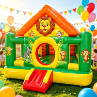 Château gonflable coloré pour enfants avec toboggan, château de saut pour princesse, fête d'anniversaire, jeu en plein air