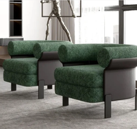 Fauteuil de détente moderne à une place avec revêtement en tissu de qualité supérieure pour salon, coin détente et coin lecture