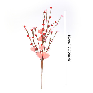 Arrangement floral moderne fait main en plastique en forme de cœur pour la fête des mères et la Saint-Valentin, décoration d'intérieur - Product Image 6