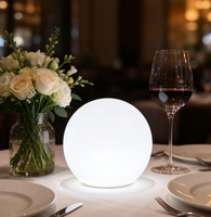 Boule lumineuse LED d'extérieur, lumière RGB changeante de couleur, sphère illuminée pour la décoration de jardin, fête, Noël, rechargeable