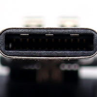 Cable USB 3.1 Tipo C a Tipo C con Bloqueo de Tornillo en Ángulo de 180 Grados, 24 Pines, Tipo Vertical, Macho a Macho, Conectores USB 3.1