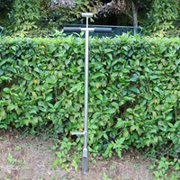 Sonde d'échantillonnage de sol de 40 pouces en acier inoxydable à poignée en T, avec pédale et éjecteur, directement de l'usine