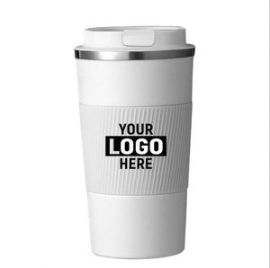 Custom Logo Wholesale Double Wall 304 Stainless Steel <b>Insulated</b> Coffee <b>Mug</b> with Silicone Sleeve Reusable Travel Tumbler - Product Image 2