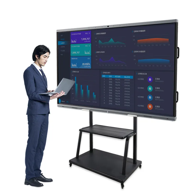 LT Smart Optical Sensor Interactive Whiteboard Touch Screen Interactive Dual System 65 75 86 98 Inch 4K UHD Display