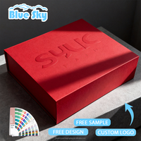 Boîte d'emballage cadeau en carton rigide pliable en papier enduit biodégradable recyclable OEM avec fermeture magnétique pour vêtements, boîte à parfum vide