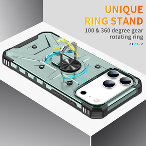 Magnétique 360 ° Étui de téléphone rotatif avec support pour <span class=keywords><strong>iPhone</strong></span> 17 Pro Max 17 Air 16E 14 15 Plus 11 12 <span class=keywords><strong>13</strong></span> avec anneau de maintien, <span class=keywords><strong>coque</strong></span> rigide en PC - Product Image 6