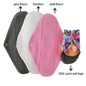 Bluepanda Wholesale Breathable Cloth Sanitary Pads Customized Logo Removable Feminine Menstrual Sanitary Napkin Pad