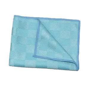 廉价定制快干40 * 40厘米300gsm厨房毛巾粉色蓝色绿色超细纤维鱼鳞毛巾玻璃厨房洗碗毛巾
