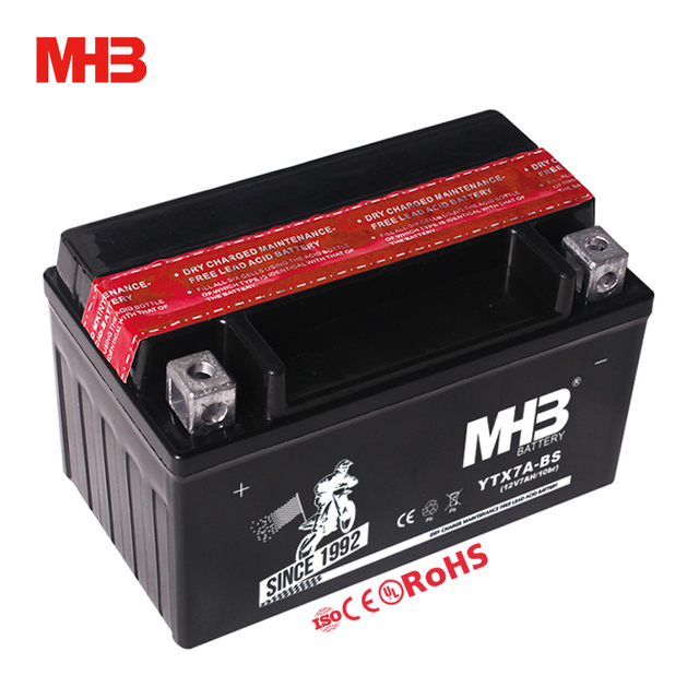 Mhb YTX7A-BS Moto Vrla Lead Acid Maintenance Free Battery 12V 7Ah Dry Mf Motorcycle Battery