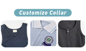 Divisa Scolastica OEM ODM per Ragazze, Grembiule Blu Navy con Doppia Fibbia per Scuole Primarie e Secondarie, Produzione di Uniformi - Product Image 3