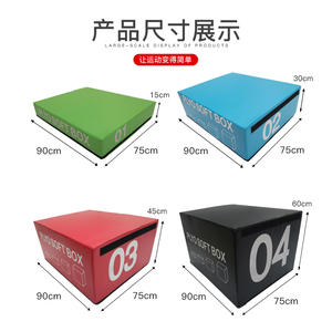 Caja de salto polimétrica de alta densidad, 4 en 1, suave, para gimnasia, venta al por mayor de fábrica - Product Image 6