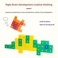 Outil d'enseignement des mathématiques de bloc de cube pour enfants en bois avec le jouet de cube à six côtés