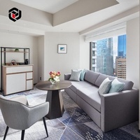 Ensemble de meubles de chambre d'hôtel 5 étoiles sur mesure de luxe avec design moderne en métal pour appartement