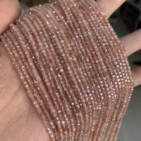 Vente en gros de pierres de zircon semi-précieuses, perles carrées facettées de 2*2 mm, perles de zircon en forme de cube pour la fabrication de bijoux