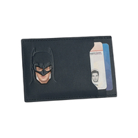 Dompet Kartu Minimalis Kulit Asli Full Grain Desain Kustom Grosir untuk Pria